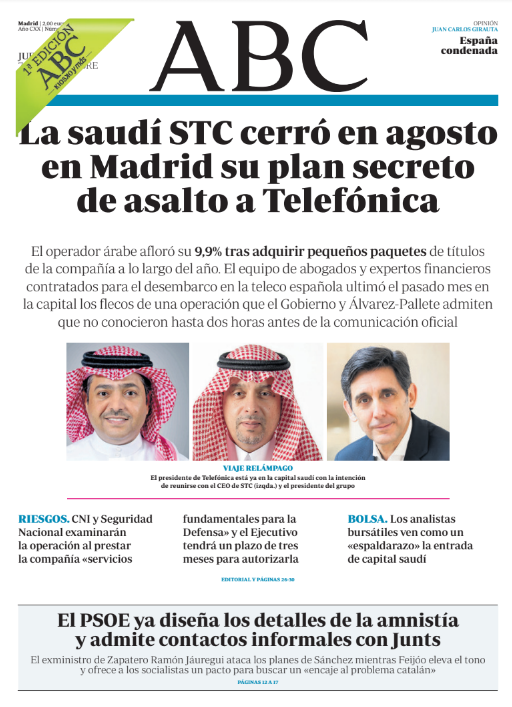 Portadas de la prensa internacional de este jueves 7 de septiembre de 2023