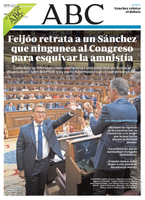 Portadas de la prensa internacional de este miércoles 27 de septiembre de 2023