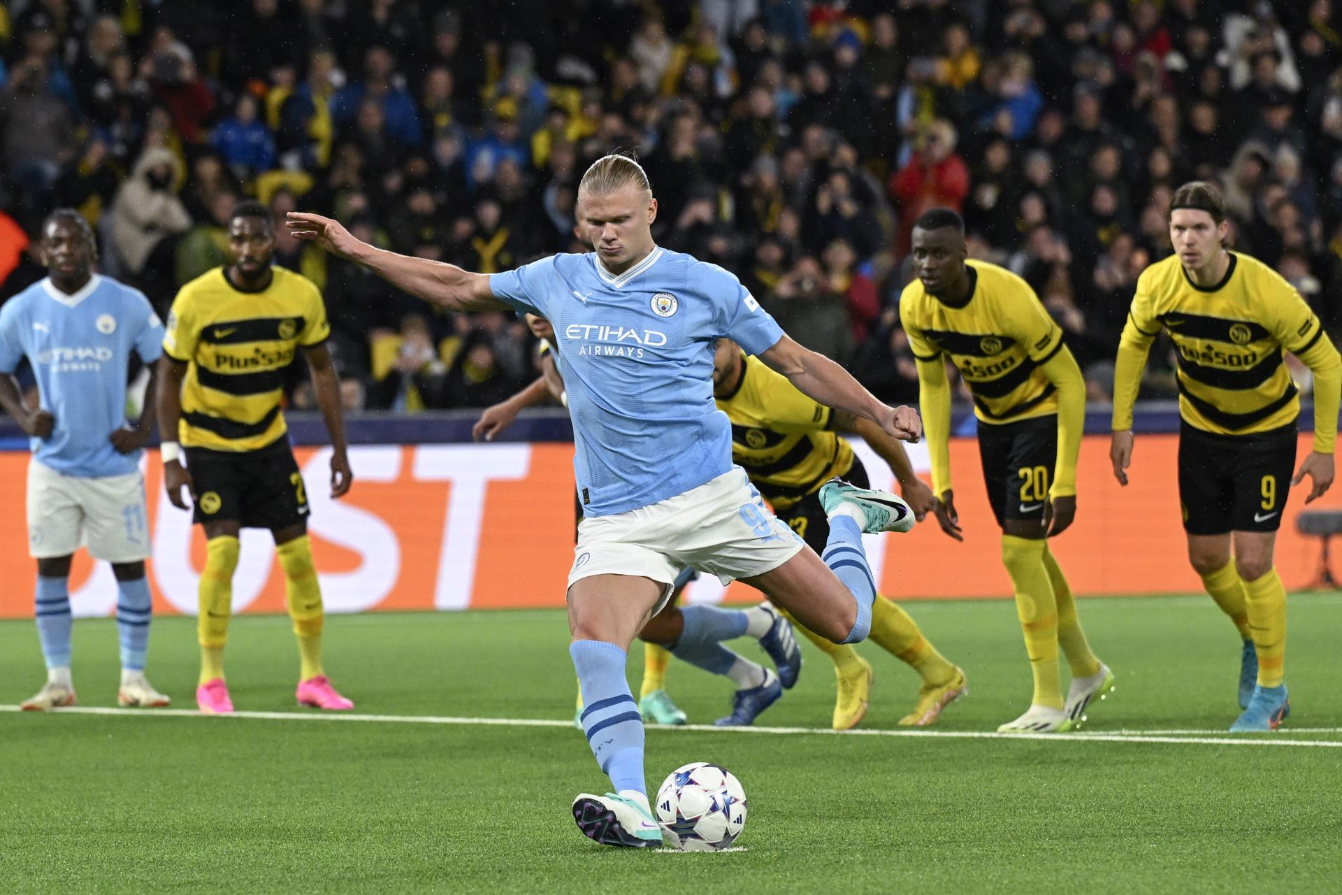 Haaland rompió su sequía en Champions y el Manchester City se impuso al Young Boys