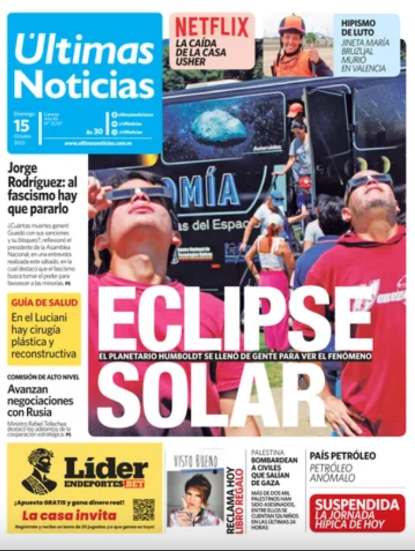 Portadas de este domingo 15 de octubre de 2023