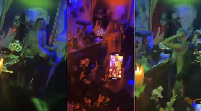 Escándalo en Chile por las imágenes del velorio de un capo narco: una fiesta con baile, desnudos, pistolas y mucha droga