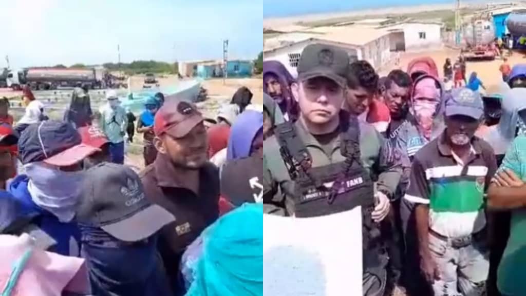 Pescadores retuvieron gandolas de Pdvsa para reclamar subsidio y exigir el saneamiento del golfete de Coro (VIDEOS)