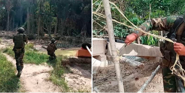 Desmantelan otro campamento de minería ilegal en Bolívar