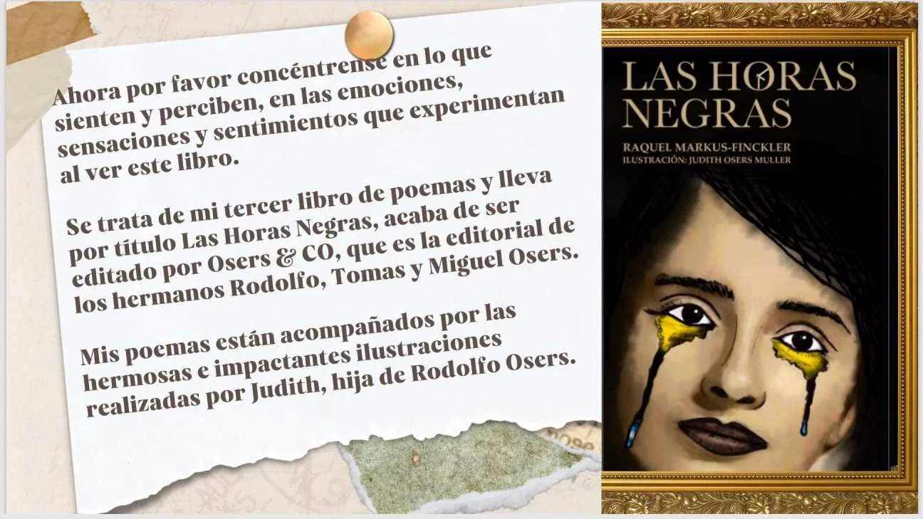 Raquel Markus Finckler presentará su tercer poemario “Las Horas Negras”