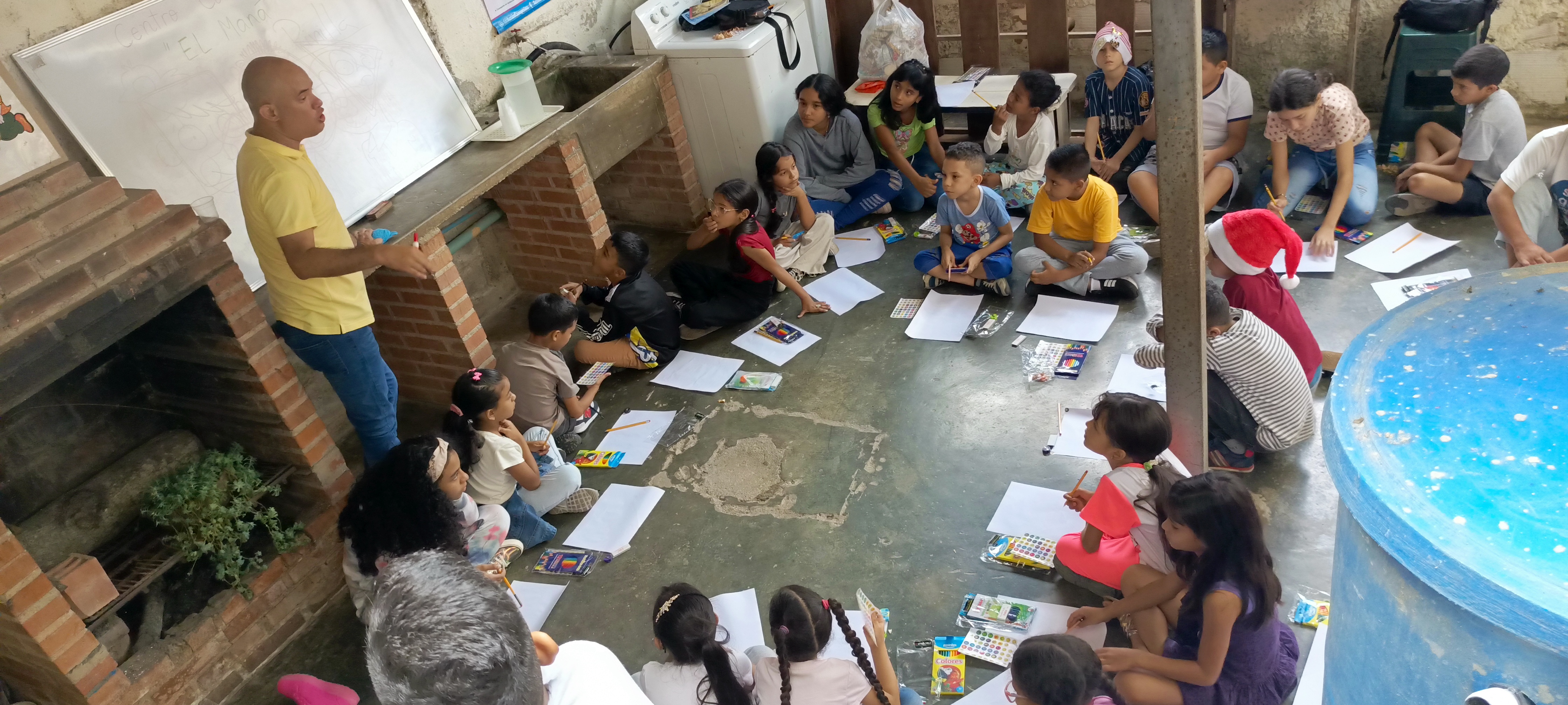 Fernando Pinilla en taller de caricaturas en Los Teques: ¿Cómo ser indiferentes ante tanta necesidad de la juventud y las comunidades?