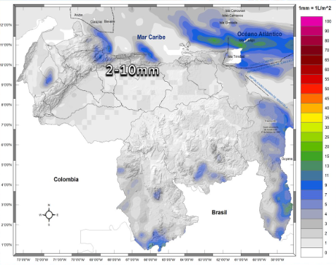 Inameh prevé nubosidad y bajas probabilidades de lluvias en Venezuela este #15Ene