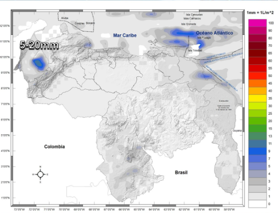 Inameh prevé bajas probabilidades de lluvia en Venezuela este #5Ene