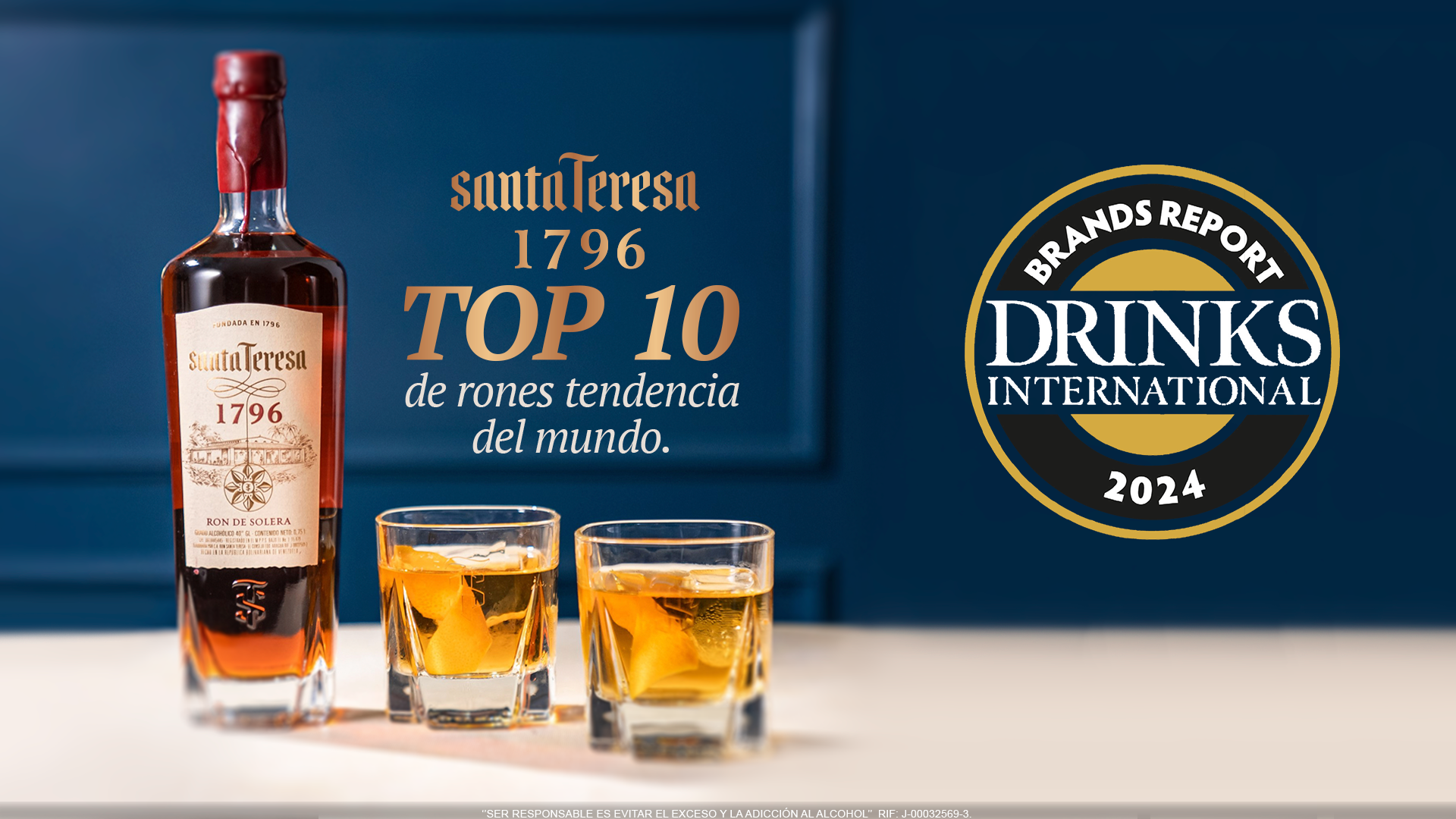 Santa Teresa 1796 en el top 10 de los rones tendencia en el mundo