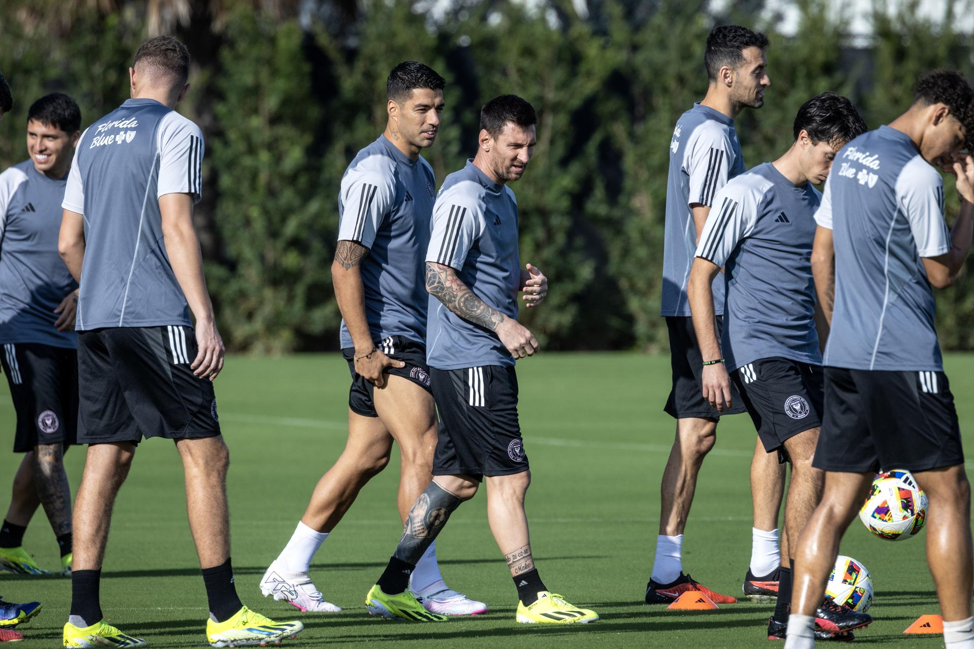 Lionel Messi y Luis Suárez se entrenaron juntos por primera vez con el Inter Miami