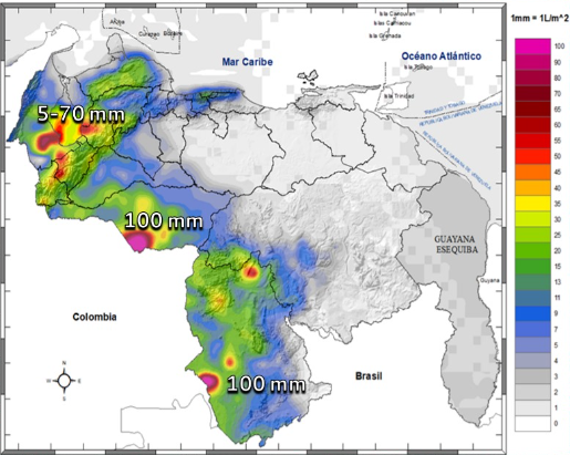 Inameh prevé nubosidad y lluvias en algunas zonas de Venezuela este #4Feb