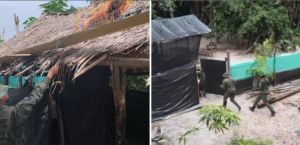 Militares desmantelaron otro campamento de minería ilegal en Amazonas (Fotos)