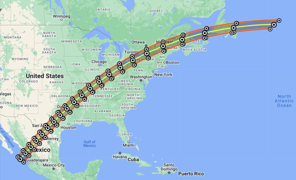 La trayectoria del eclipse solar puede cambiar ligeramente, según expertos de EEUU