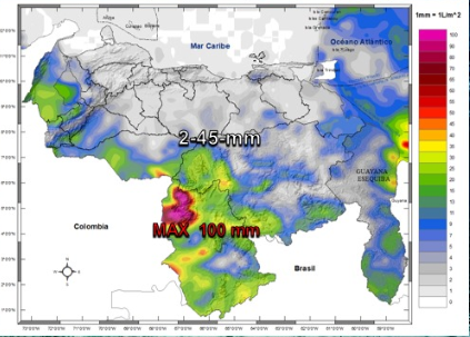 Inameh prevé lluvias y actividad tormentosa en algunos estados de Venezuela este #25May