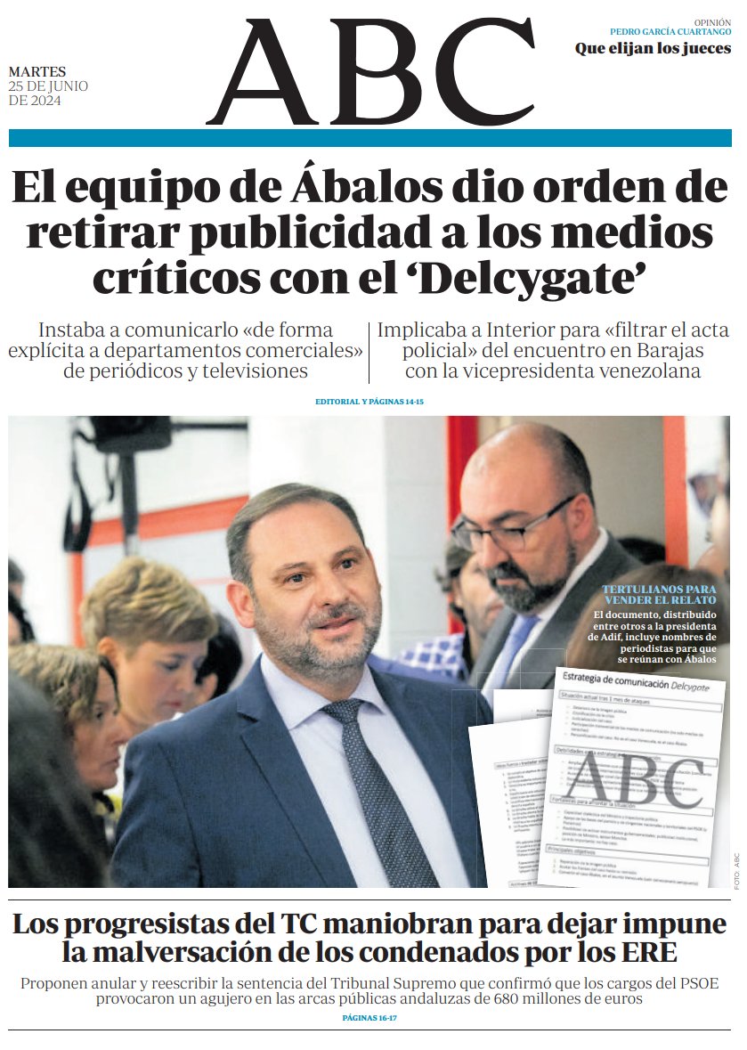 Portadas de la prensa internacional de este martes 25 de junio de 2024