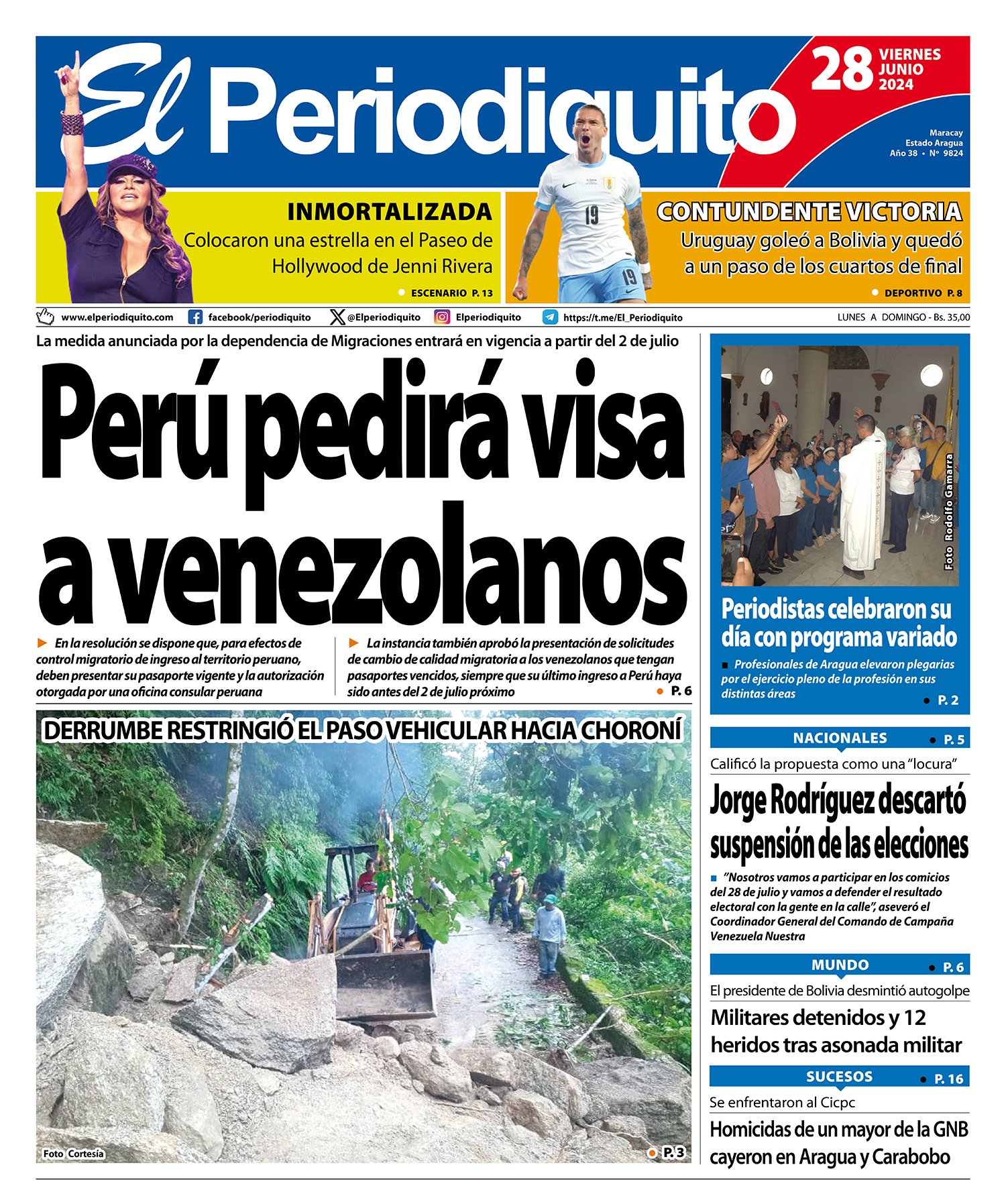 Portadas de este viernes 28 de junio de 2024