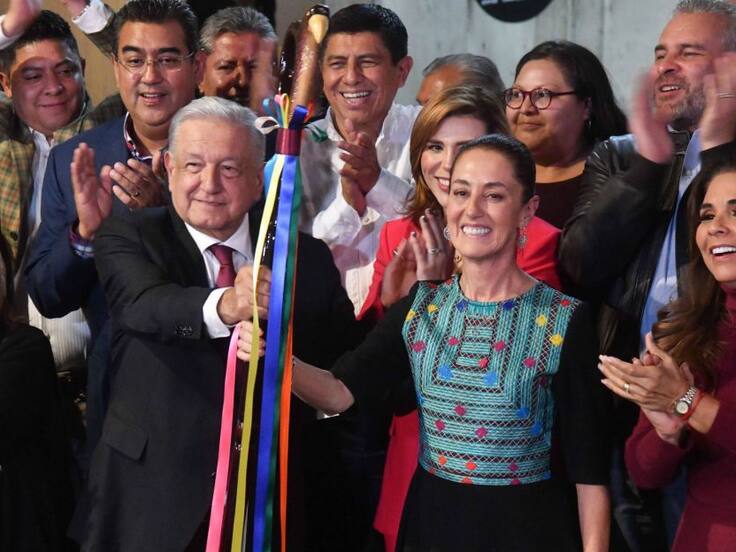 López Obrador celebra la victoria de Claudia Sheinbaum “con amplio margen” en México