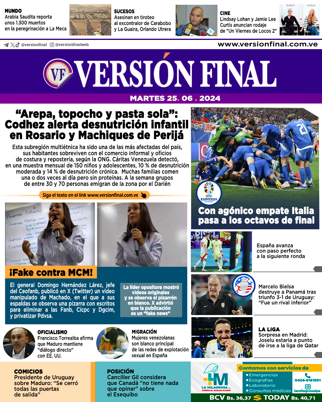 Portadas de este martes 25 de junio de 2024