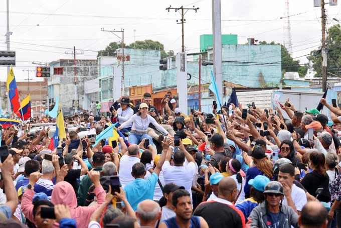 El increíble VIDEO 360° del acto de María Corina Machado en Ciudad Bolívar