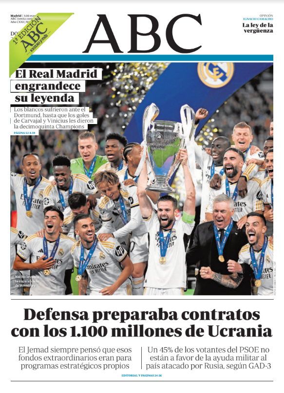 Portadas de la prensa internacional de este domingo 2 de junio de 2024