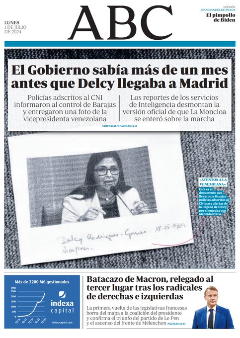 Portadas de la prensa internacional de este lunes 1 de julio de 2024