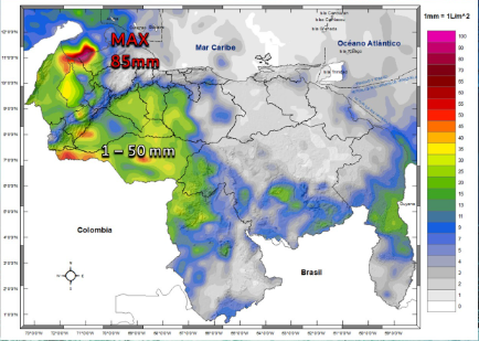 Onda tropical 17 genera nubosidad y lluvias en algunas zonas de Venezuela este #5Jul