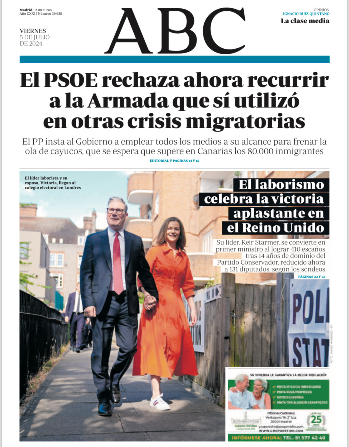 Portadas de la prensa internacional de este viernes 5 de julio del 2024