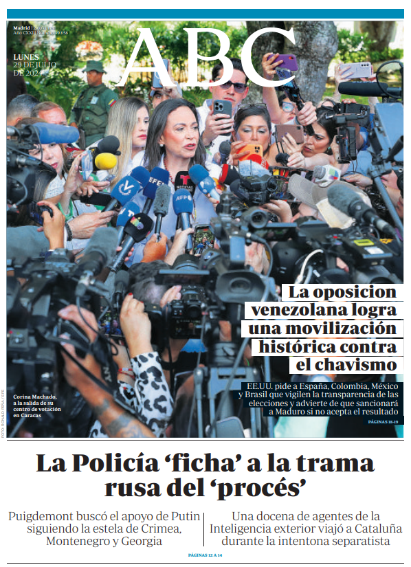 Portadas de la prensa internacional de este lunes 29 de julio de 2024