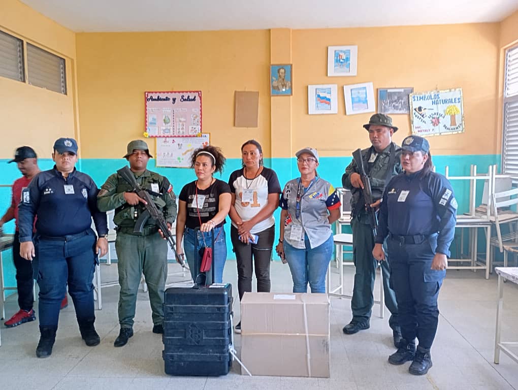 Reportan presencia de milicianos y funcionarios de la policía estatal en centros de votación en Falcón