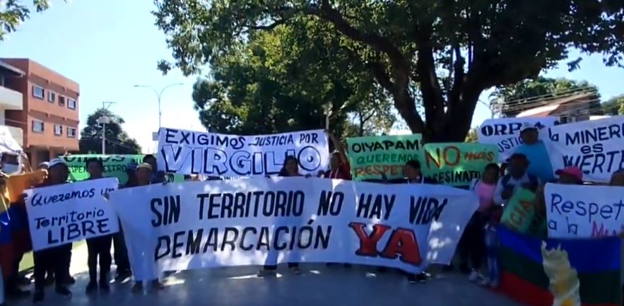 Indígenas de Amazonas exigieron justicia a dos años del asesinato de Virgilio Trujillo (Videos)