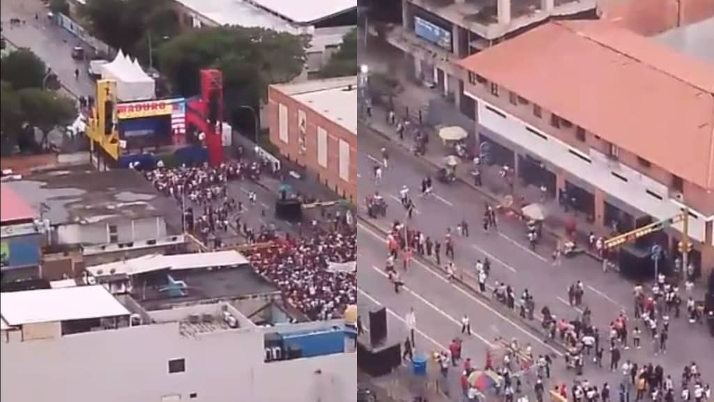 Se quedó corta la concentración del Psuv en Aragua, a solo minutos de la llegada de Maduro (VIDEO)