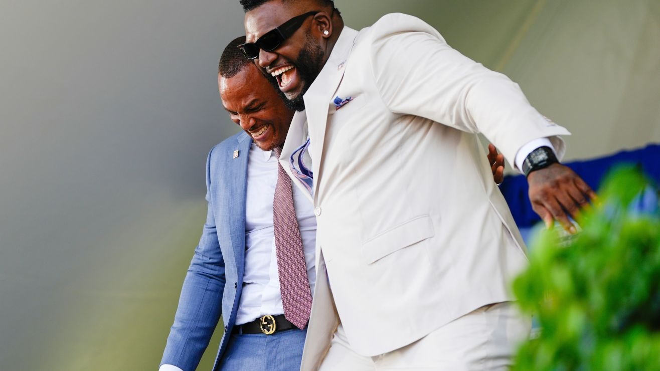 La broma pesada de David Ortiz a Adrián Beltré durante discurso de ingreso al Salón de la Fama (VIDEO)