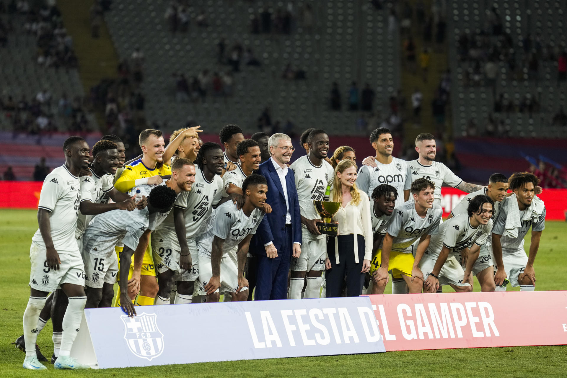 Mónaco goleó a un Barcelona experimental para llevarse el trofeo Joan Gamper