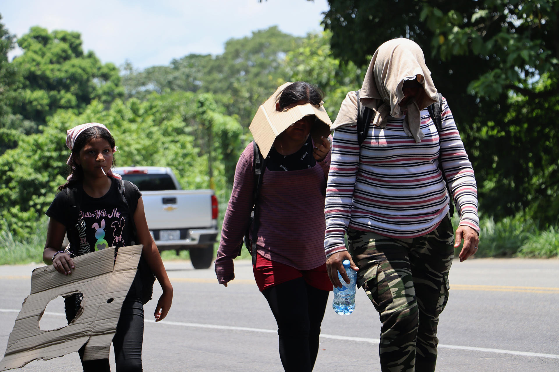 Migrantes venezolanos piden alivio y atención a Claudia Sheinbaum desde la frontera sur de México