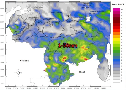 Inameh prevé lluvias de intensidad variable en varios estados de Venezuela este #4Ago