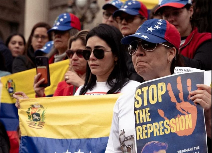 Venezolanos en Australia se manifiestan en contra de los actos de represión y el CNE (Imágenes)