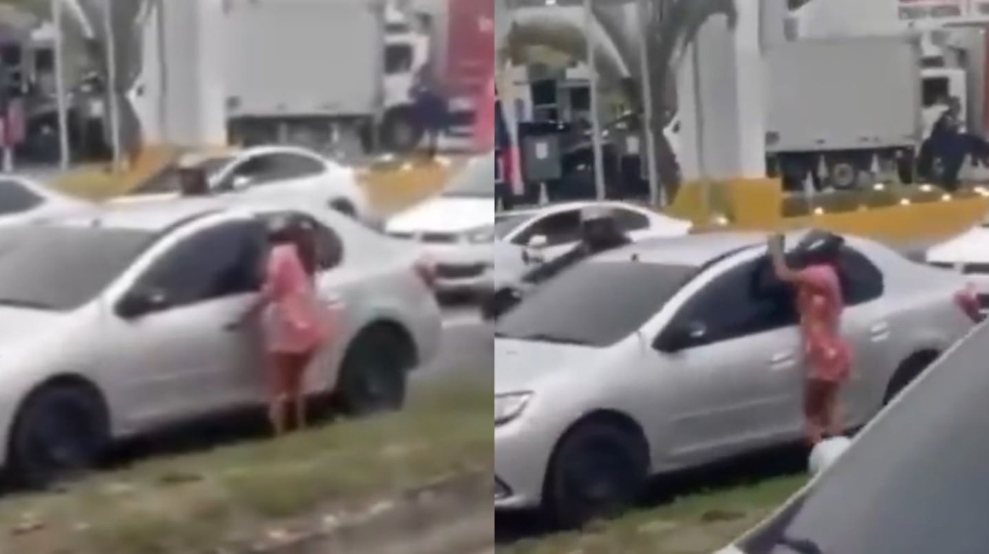 Como de novela: Encontró a su marido con la amante adentro del carro y estalló tremendo lío (VIDEO)