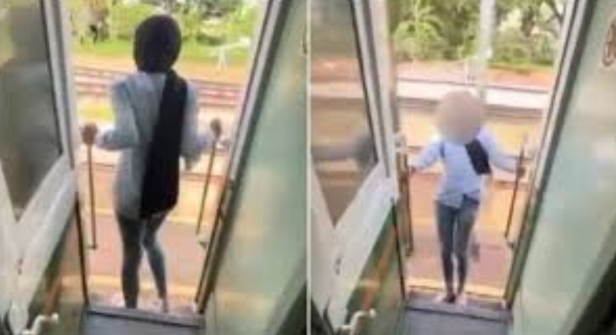 ¡Increíble! Se grabó colgándose de un tren en movimiento y estrelló su cabeza contra un poste (VIDEOS)