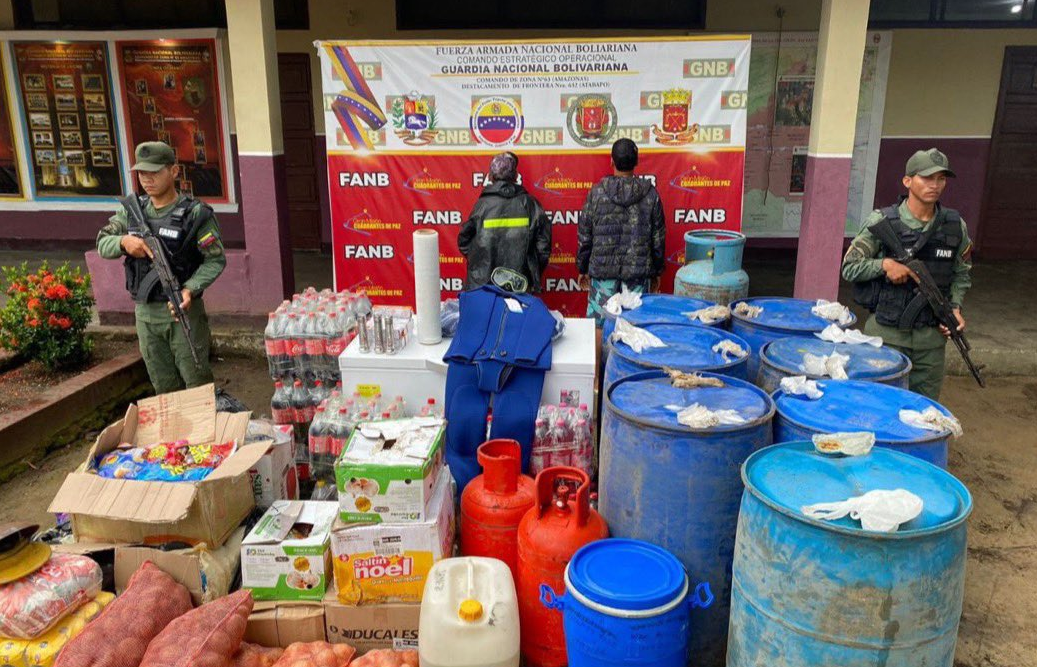 Fanb detuvo a dos colombianos que practicaban la minería ilegal en el parque Yapacana