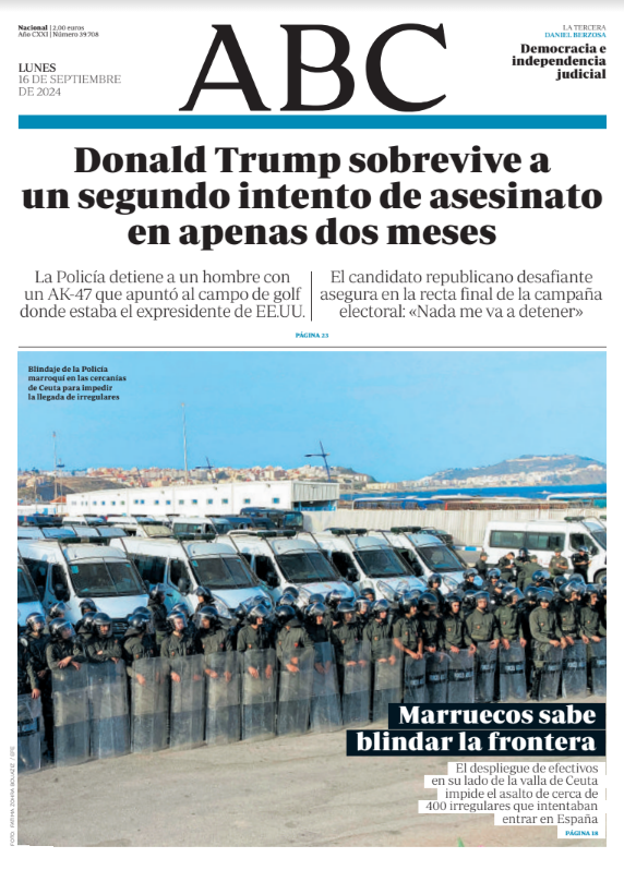 Portadas de la prensa internacional de este lunes 16 de septiembre de 2024