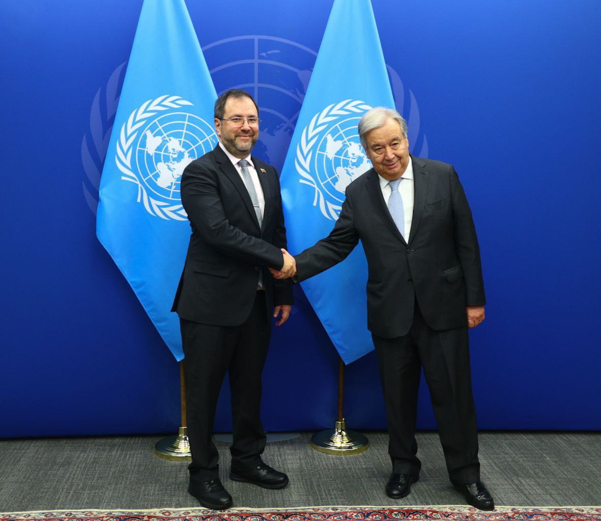 Yván Gil se reunió con António Guterres en la ONU para quejarse de EEUU