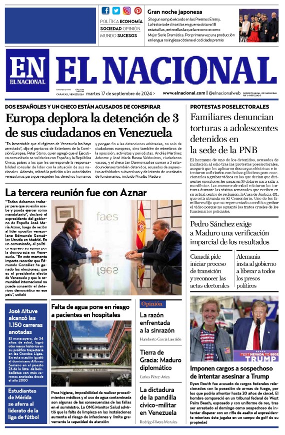 Portadas de este martes 17 de septiembre de 2024