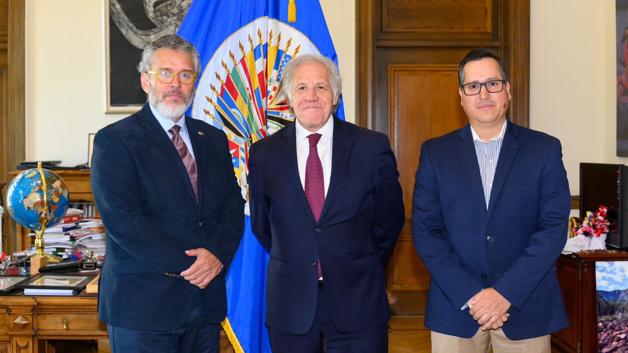 Luis Almagro conversó con Orlando Viera-Blanco y Claudio Sandoval sobre Venezuela