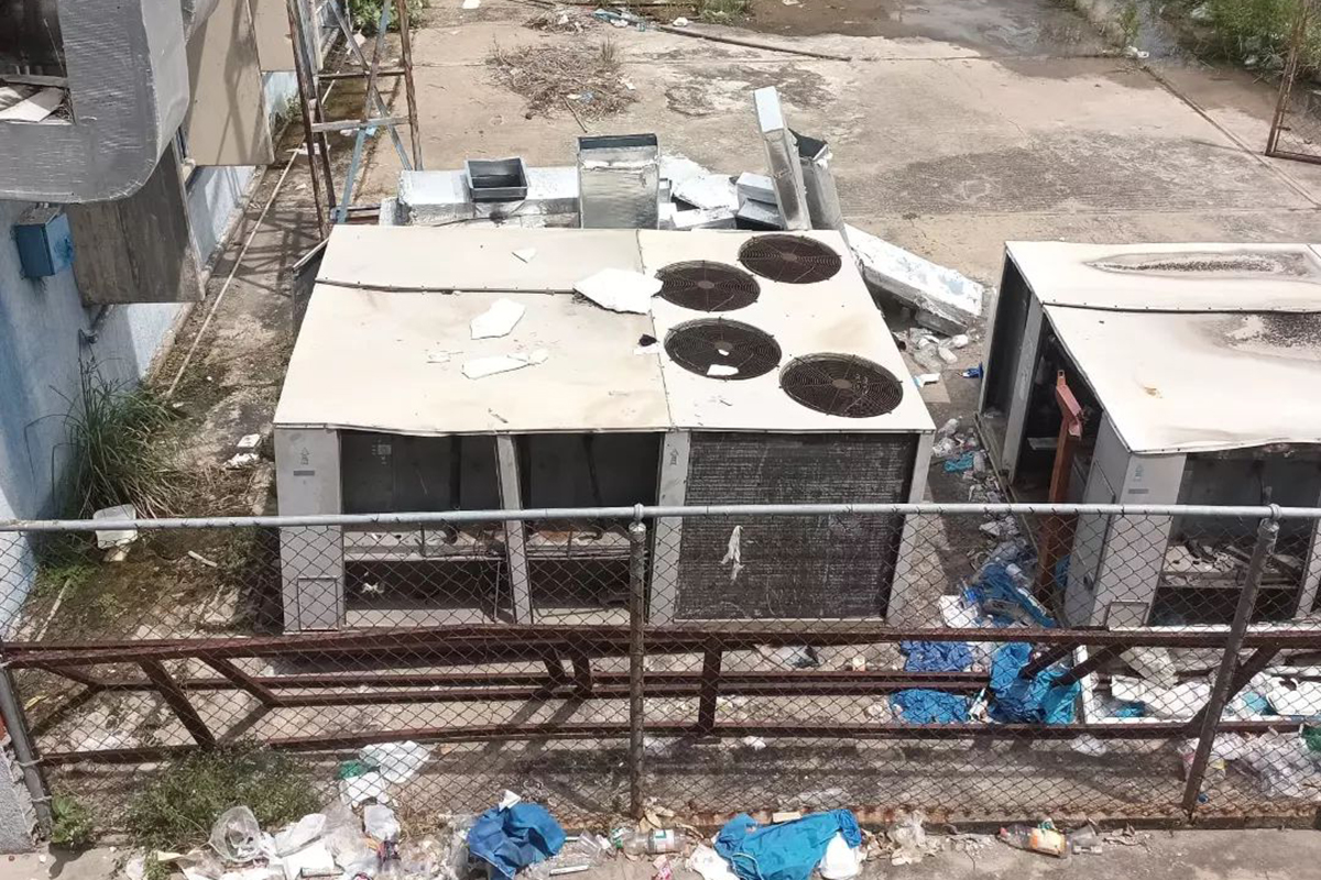 The “Las Garzas” Hospital in Barcelona, in eastern Venezuela, water condensate from air conditioners is used to clean