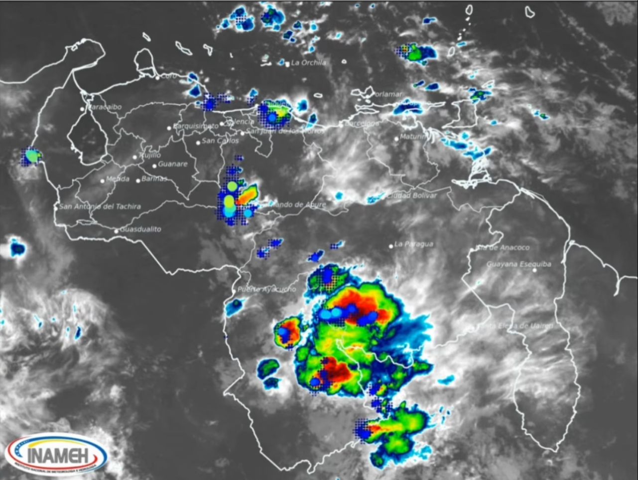 Inameh prevé lluvias y chubascos en gran parte del país este #25Oct