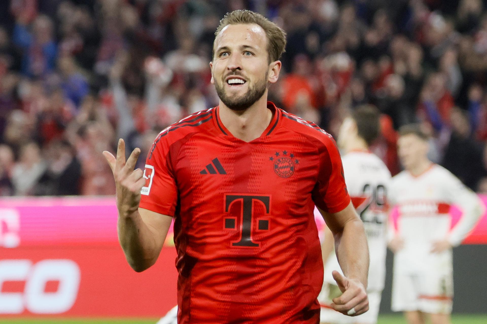 Kane anotó triplete para devolverle el sabor de la victoria a Bayern