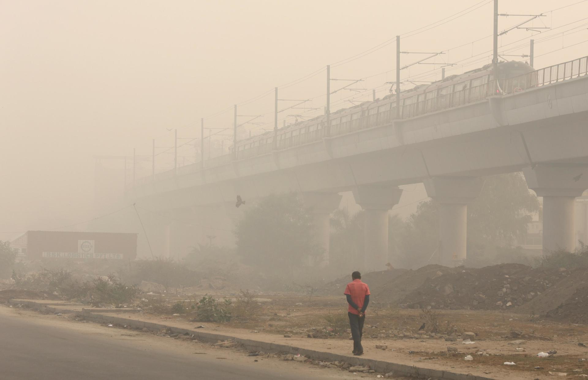 Las escuelas primarias de Nueva Delhi imparten sus clases en línea por la contaminación