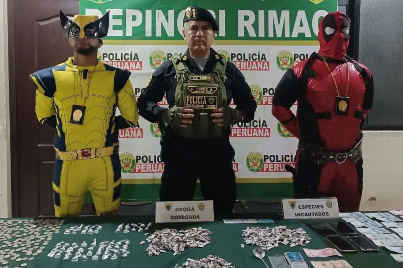 VIDEO: policías se disfrazaron de Wolverine y Deadpool para arrestar a narcos malhechores