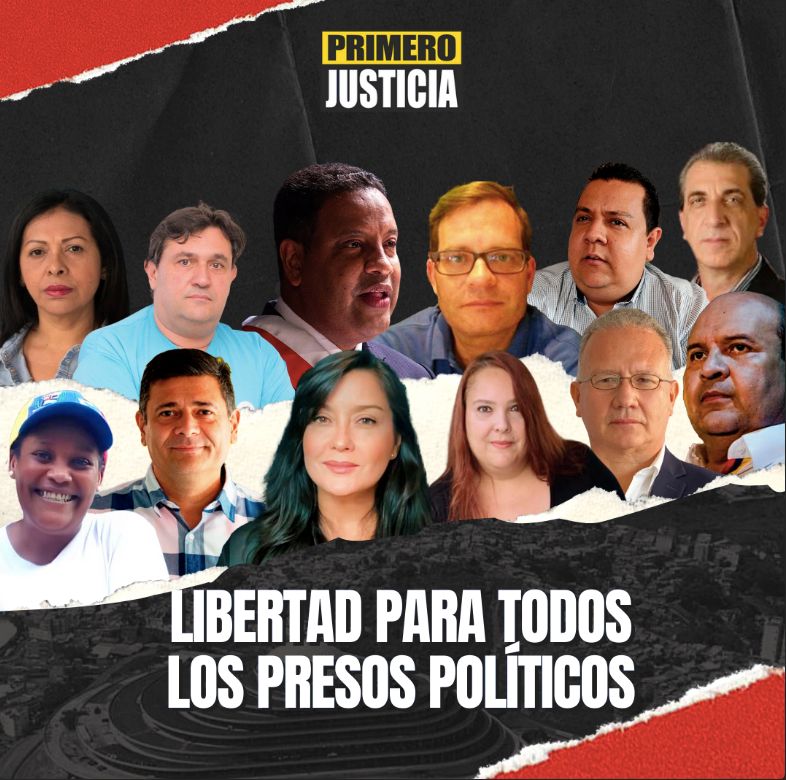 Primero Justicia: A falta de actas, el régimen presenta presos políticos