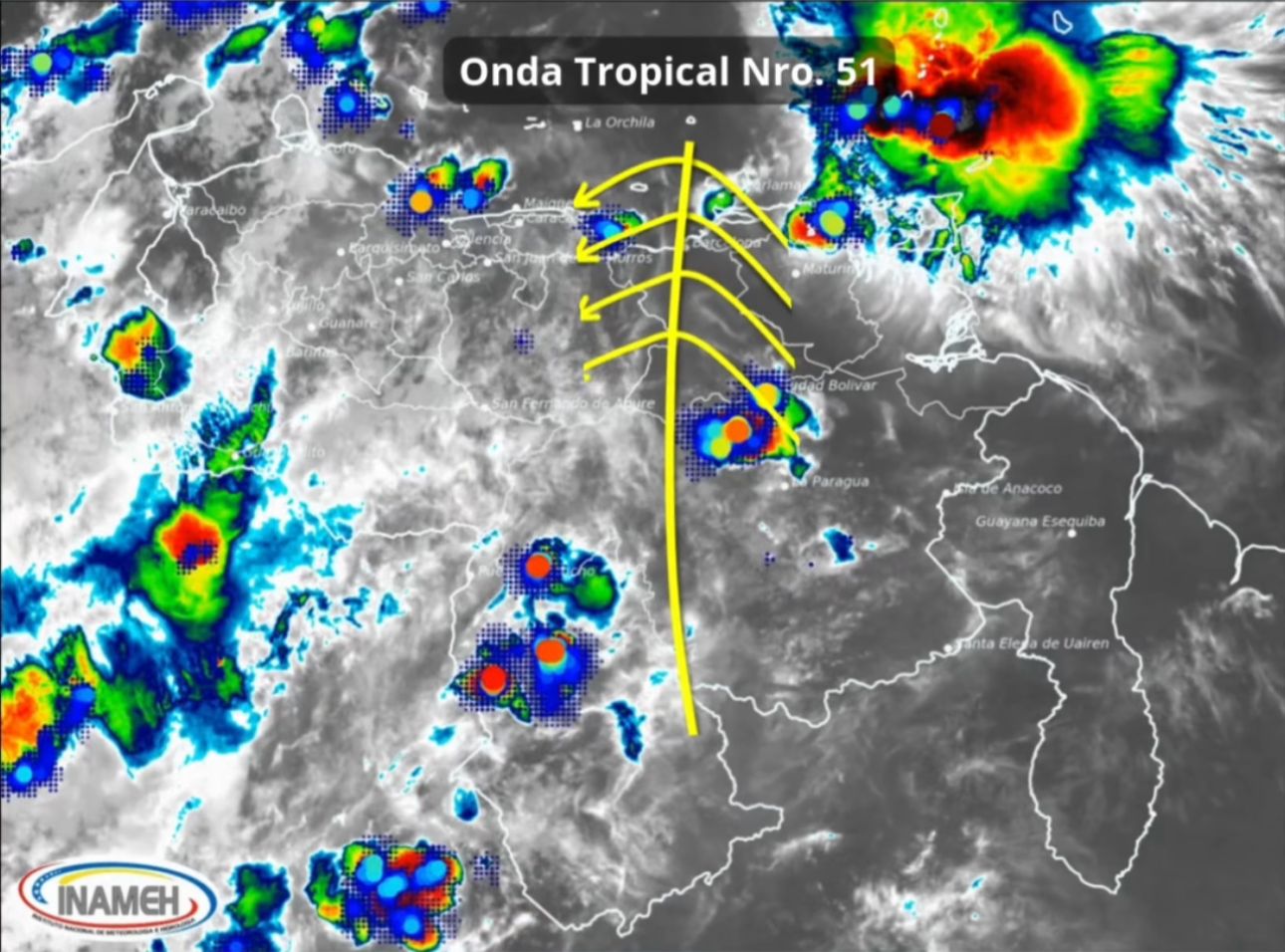 Inameh prevé nubosidad con precipitaciones en gran parte del país este #9Nov