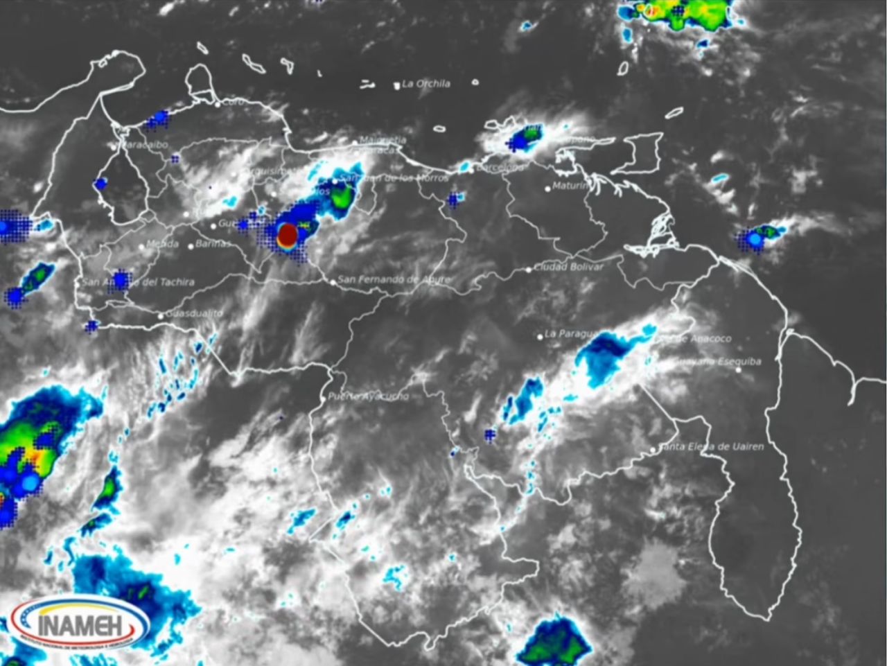 Inameh prevé nubosidad con lluvias de intensidad variable en gran parte del país este #19Nov